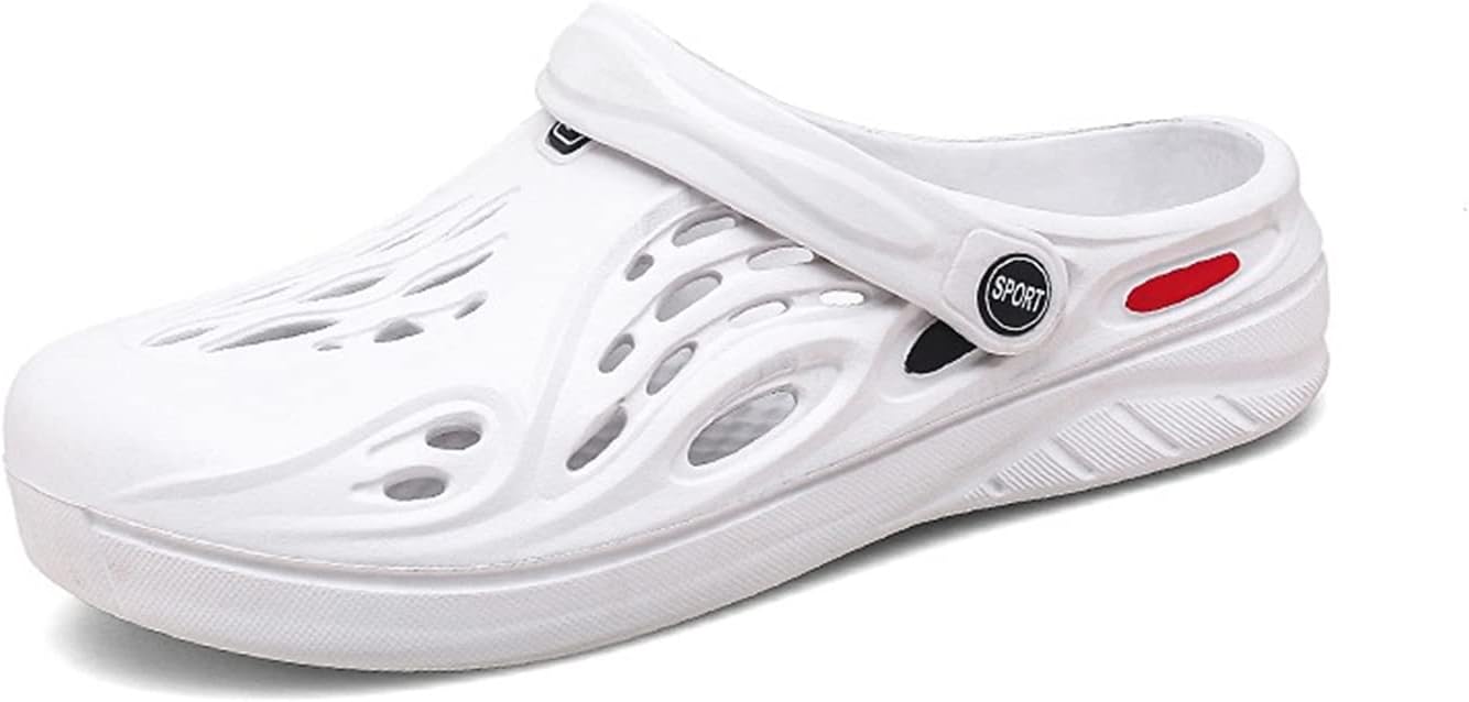 

Женские мужские босоножки для пляжа, водные туфли, обувь, тапочки, прогулочные туфли, домашние, туристические туфли, дышащие сетчатые мюли, кроссовки с открытой пяткой, обувь без шнуровки Mdpcx, белый