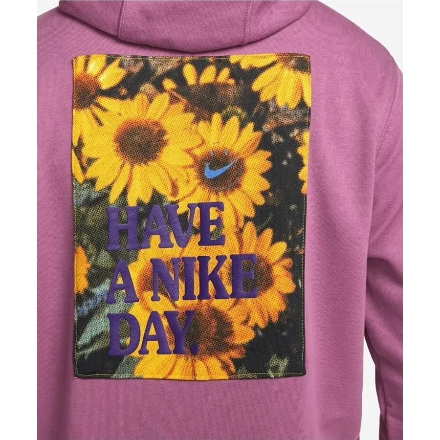 Худи футерное с капюшоном M Nsw Hbr-S Ft Po Hoodie Sweatshirt Nike, Фиолетовый — фото 4