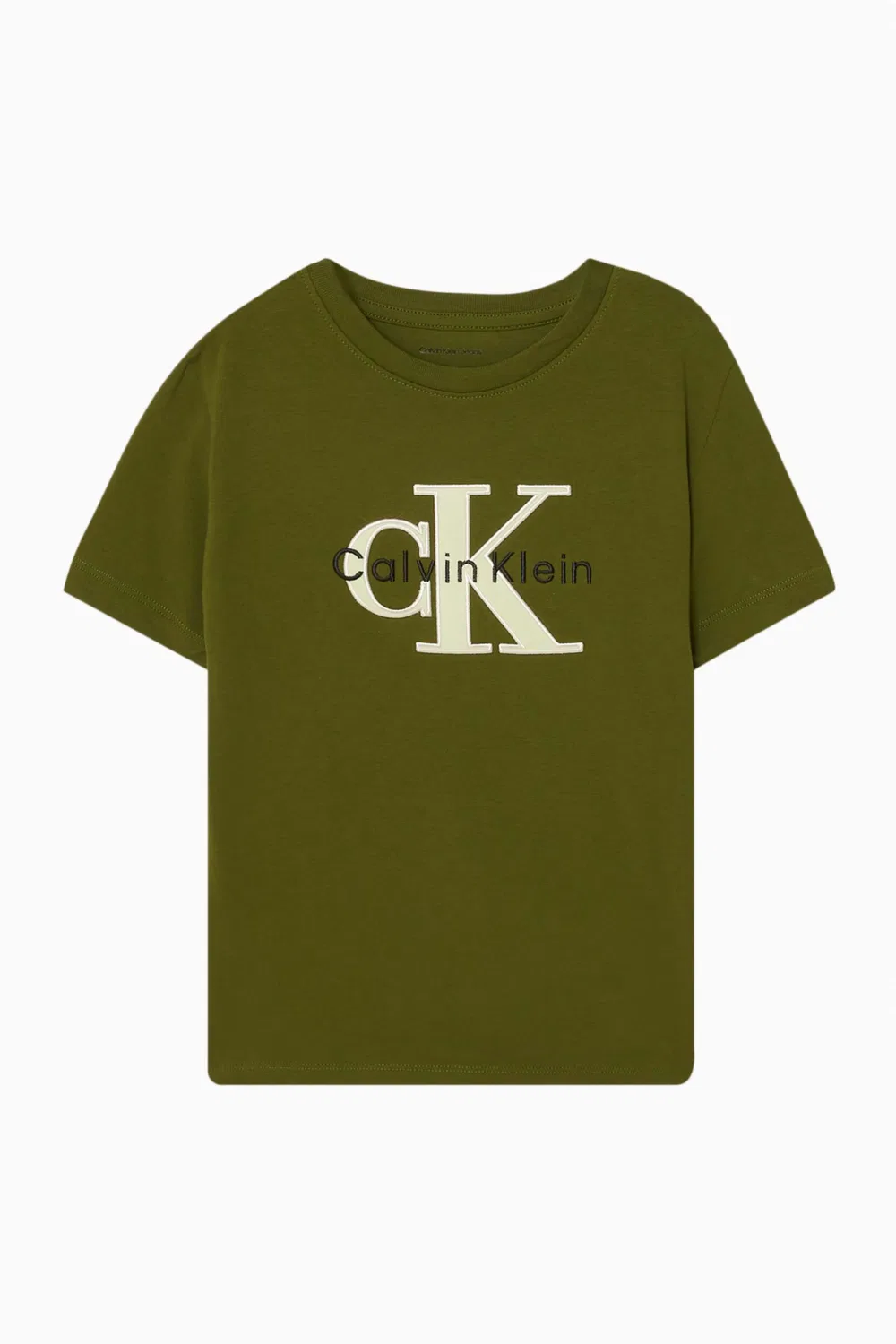Футболка хлопковая Monologo Calvin Klein, зеленый