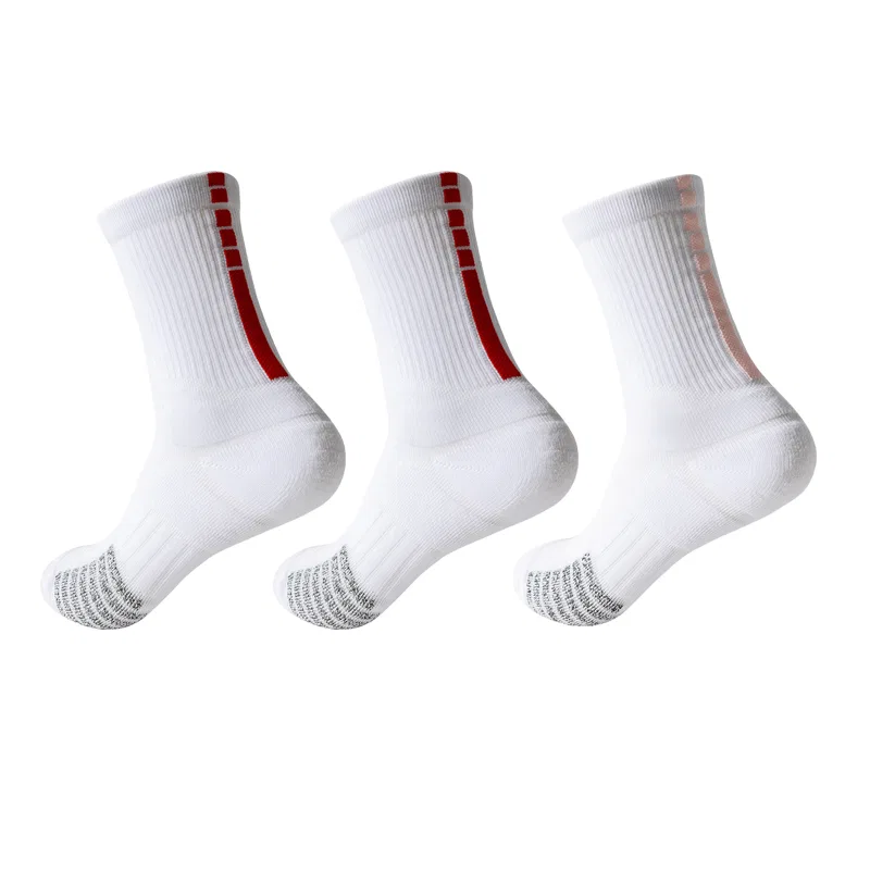 Детские баскетбольные носки, комплект из 3 пар, White Red 2+White Pink 1, MIIOW