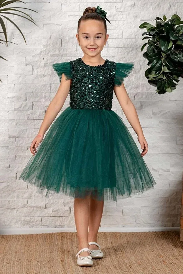 Детское платье из фатина для девочек Mnk Baby&Kids, Green