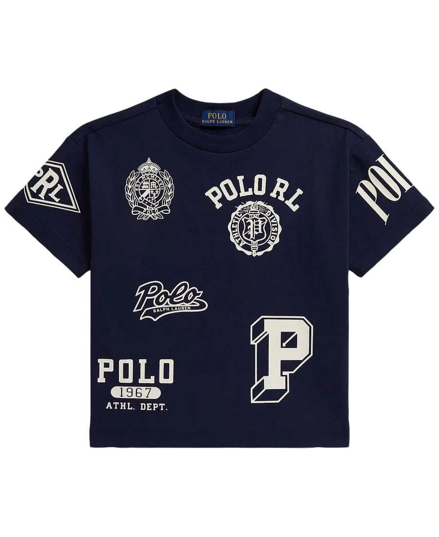 Футболка оверсайз с принтом Polo Ralph Lauren, Refined Navy — фото 3