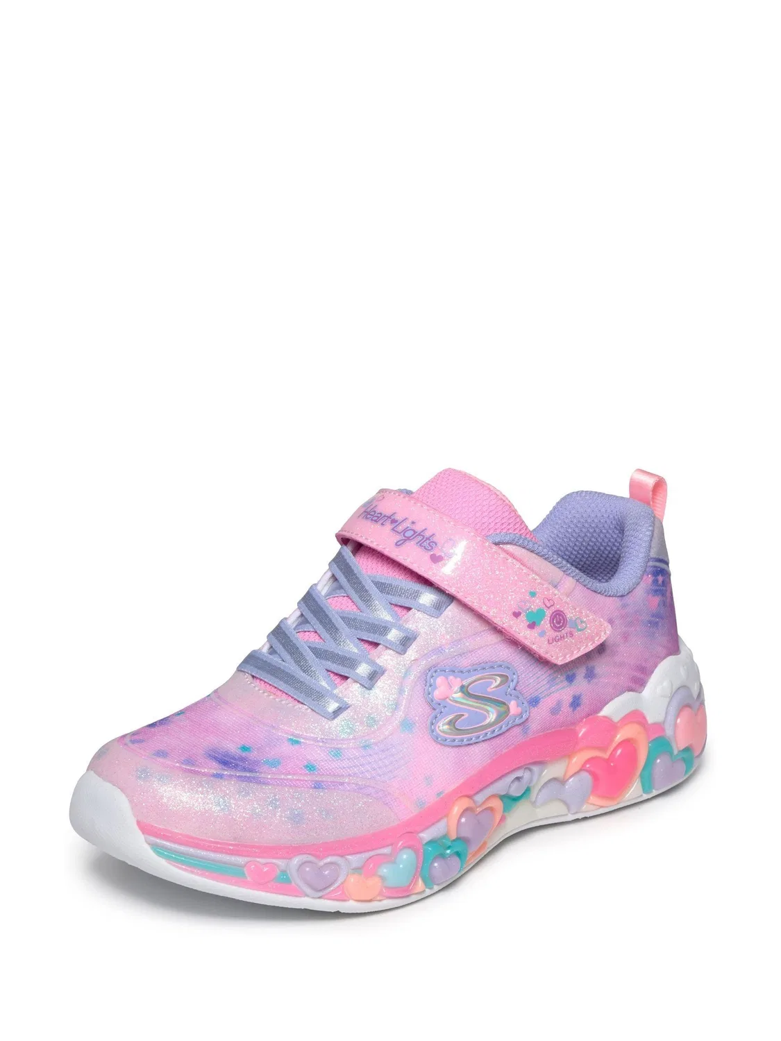 Кроссовки со светодиодами Skechers Eternal Heart Lights, розовый — фото 4