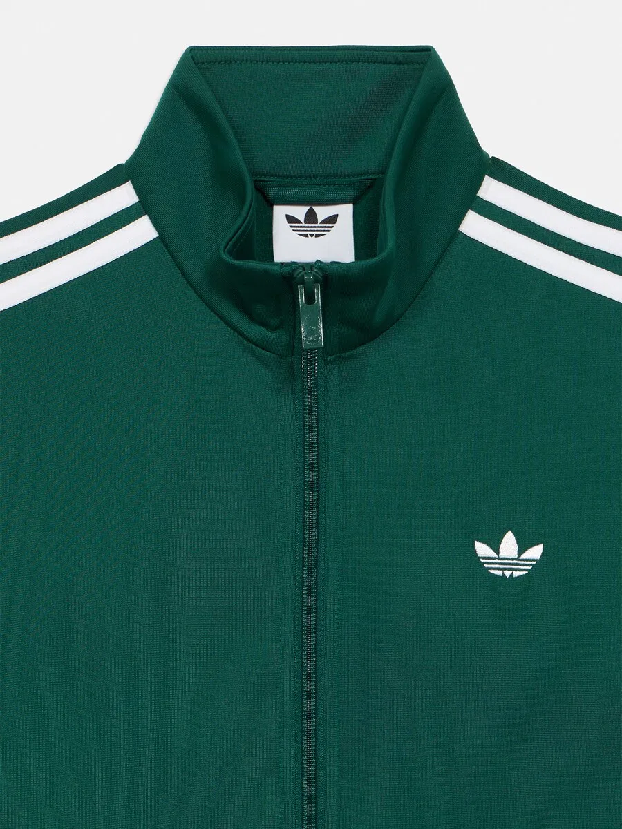 Худи на молнии ADIDAS ORIGINALS 'Firebird' изумрудного цвета — фото 3