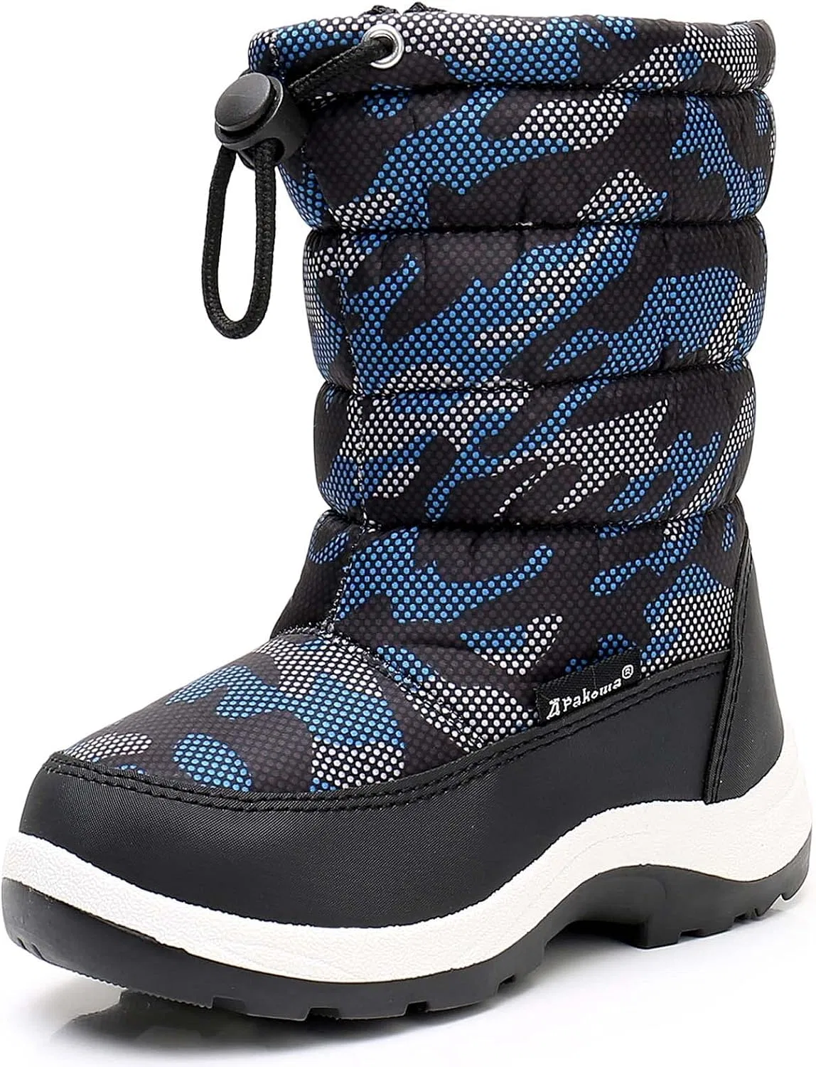 Детские зимние снегозащитные ботинки для мальчиков и девочек Apakowa, Blue/Black