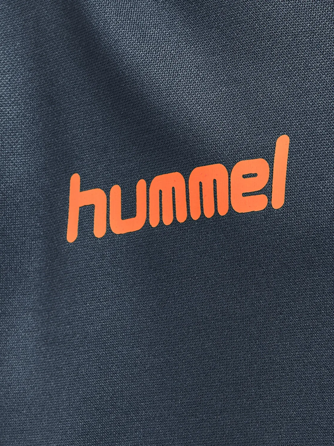Детское худи из полиэстера Hmlpromo Hummel, Sturmblau / Orangefarben Fluoreszierend — фото 4