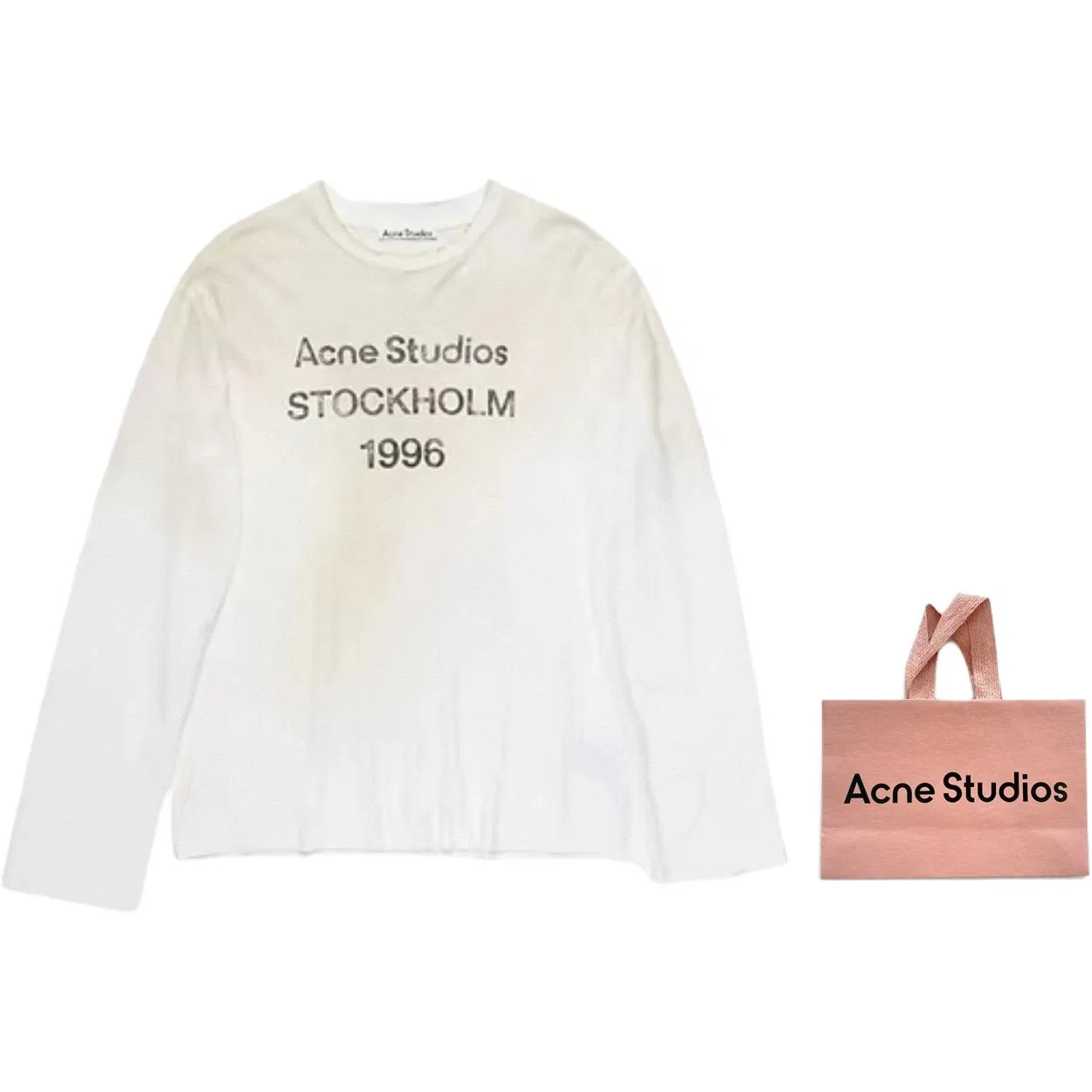 Детская футболка с принтом Midsummer Capsule Collection Acne Studios, Dirty White Shopping Bag