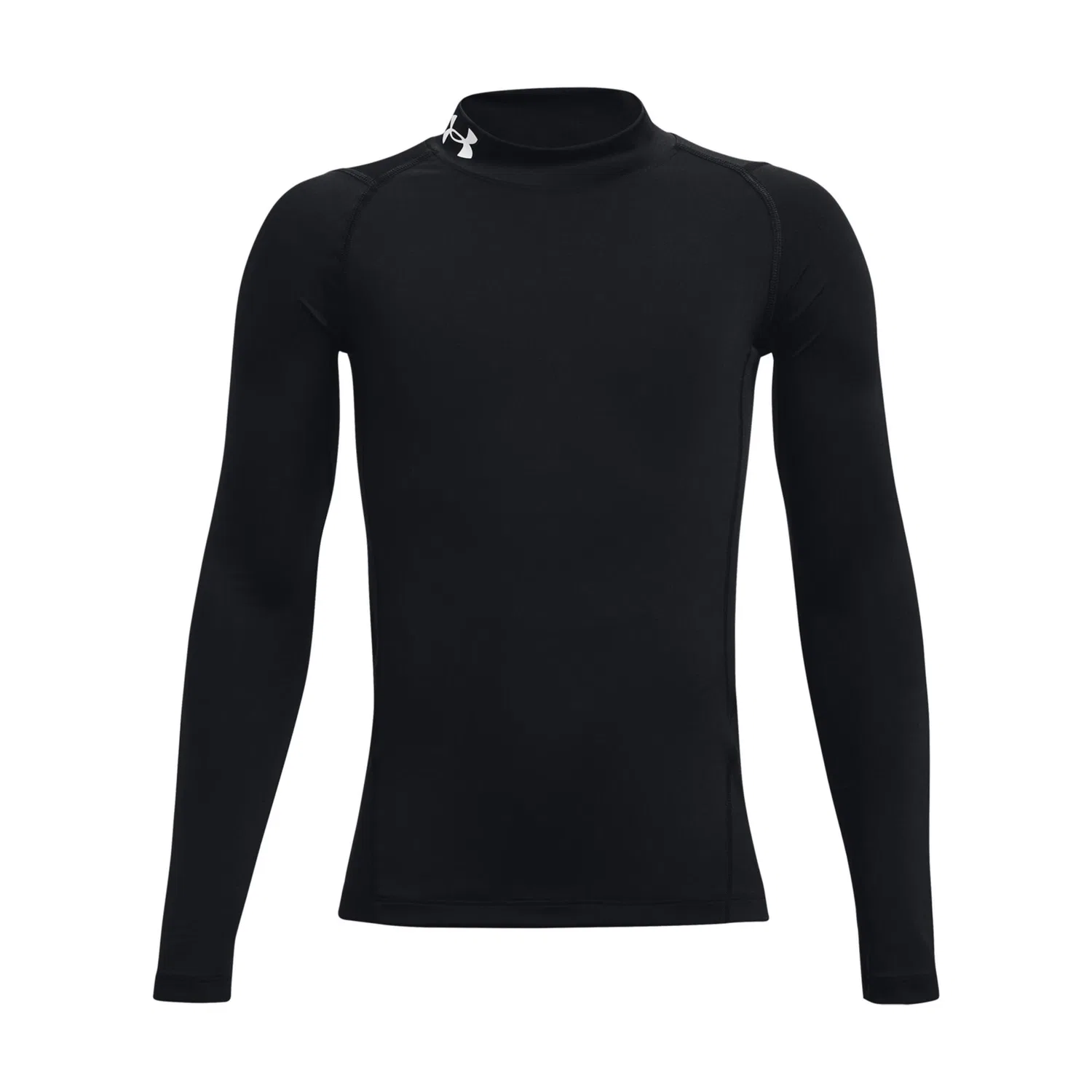 Детское лонгслив с высоким воротом Under Armour HeatGear, Schwarz Weiss