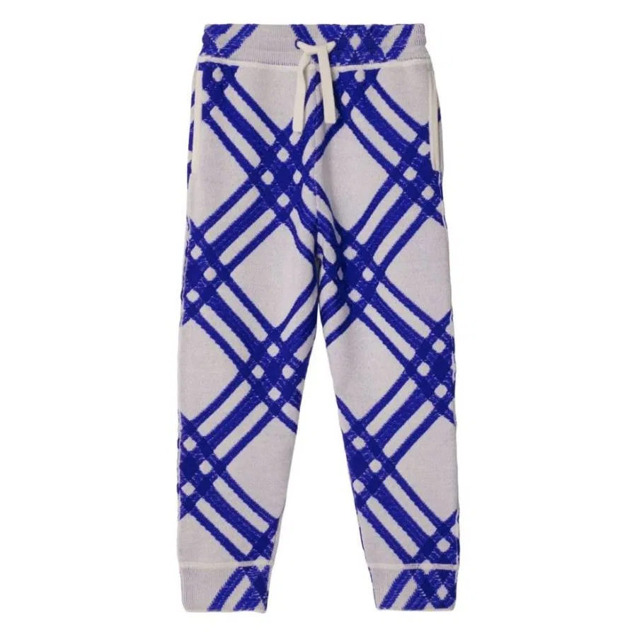 Брюки спортивные из шерсти Kids Gerard Check Wool Joggers Burberry, Salt Ip Check
