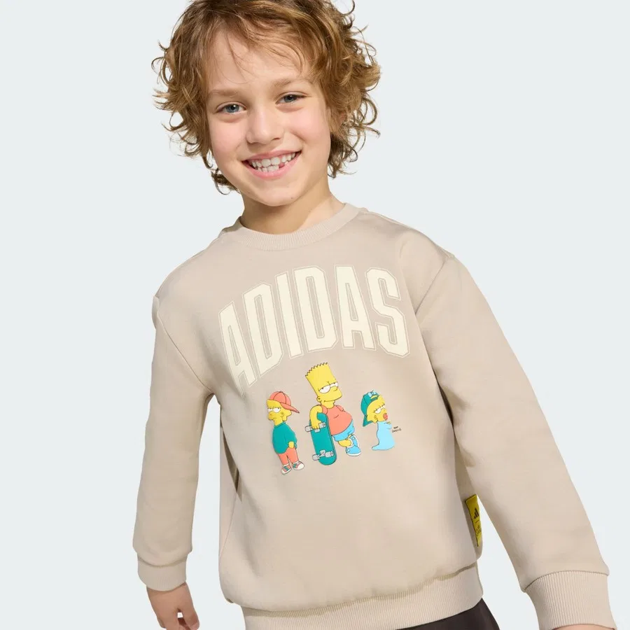 Комплект из свитшота и джоггеров The Simpsons Jogger Kids adidas, Бежевый — фото 4