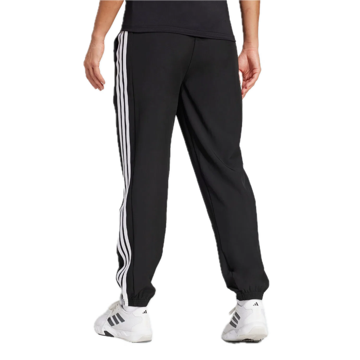 Женские тренировочные штаны с тремя полосками Adidas, черный — фото 3
