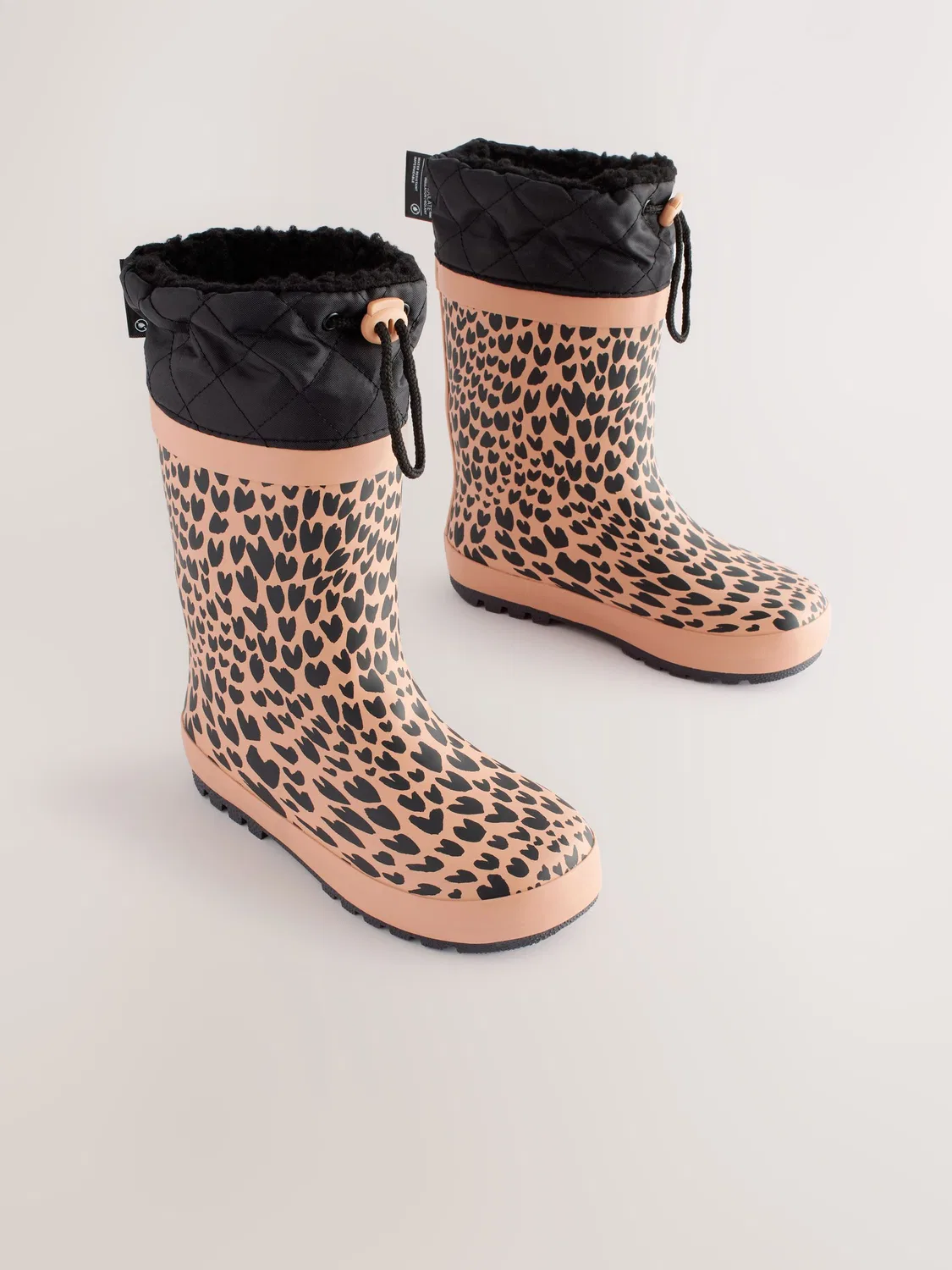 Резиновые сапоги Brown Animal Print Cuff Wellies Next, коричневый анималистичный принт