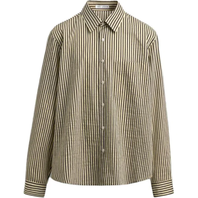Мужская рубашка с лацканами Butter ZARA, Butter