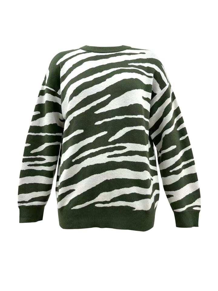 

Пуловер GINI LONDON Stricktop Gini Zebra, хаки