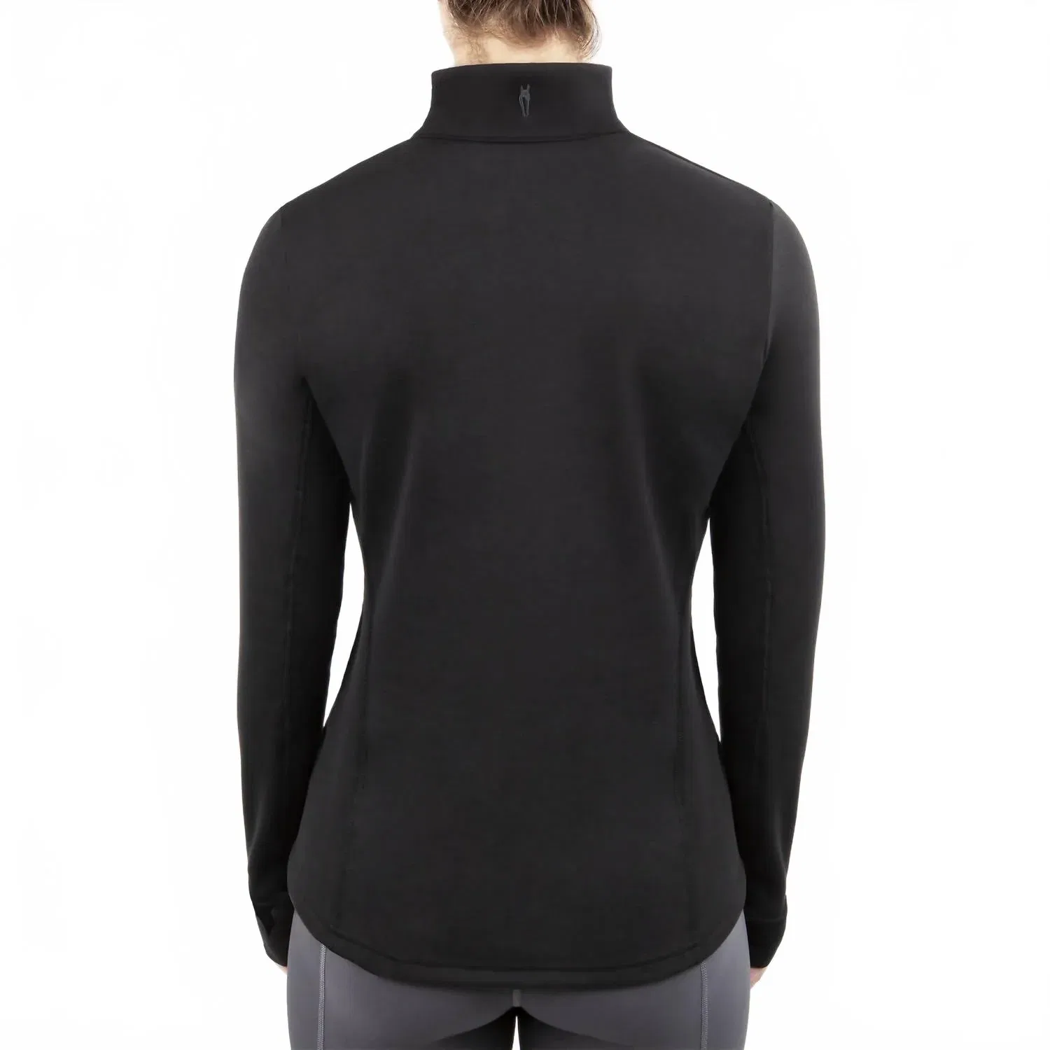 Детский лонгслив для девочек с длинным рукавом и полумолнией Himalayan Half Zip Top Irideon, черный — фото 2