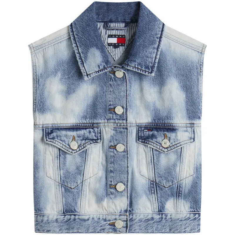 Женский жилет с лацканами Light Denim Blue Tommy Hilfiger, Light Denim Blue