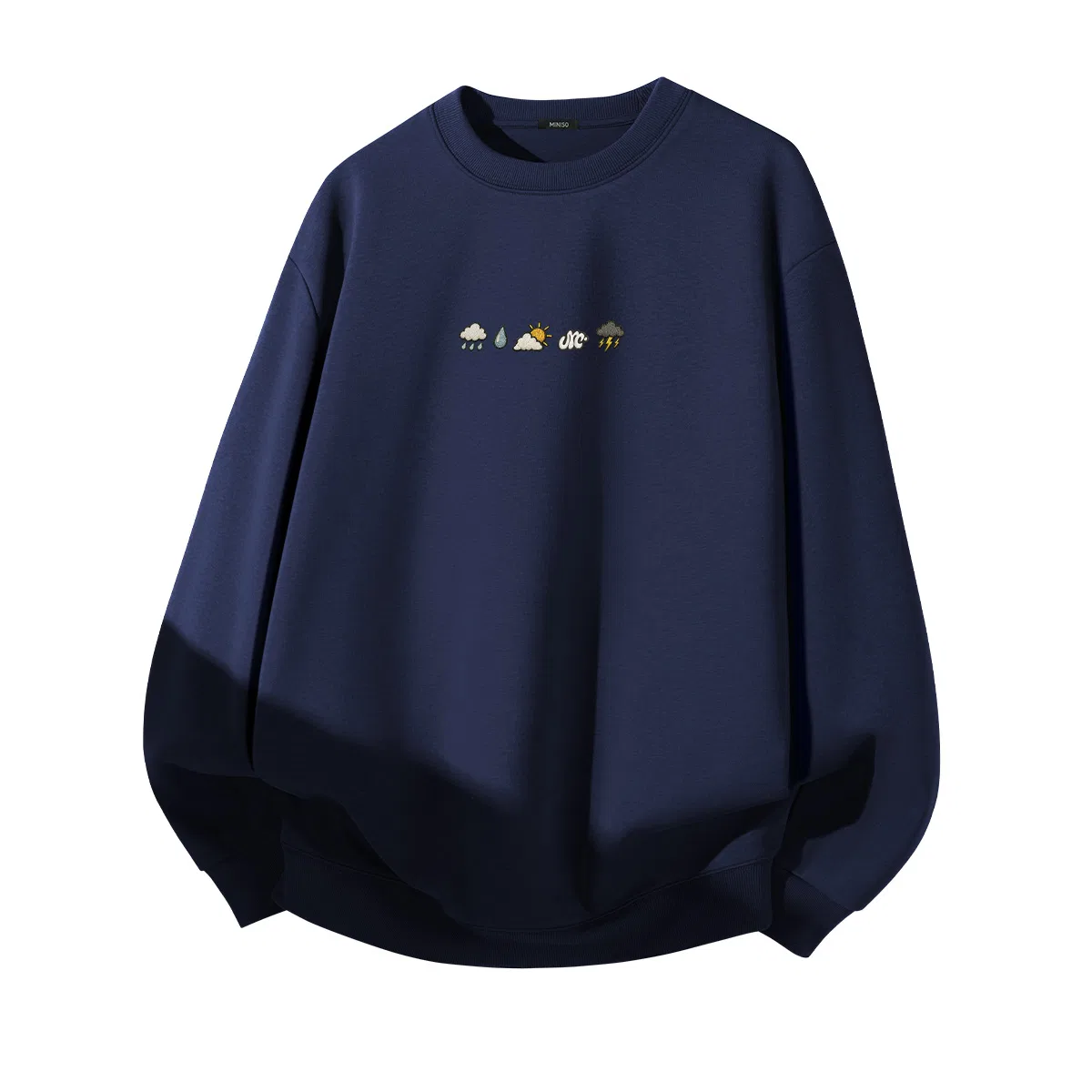 Детский свитшот с круглым вырезом MINISO, Navy Blue