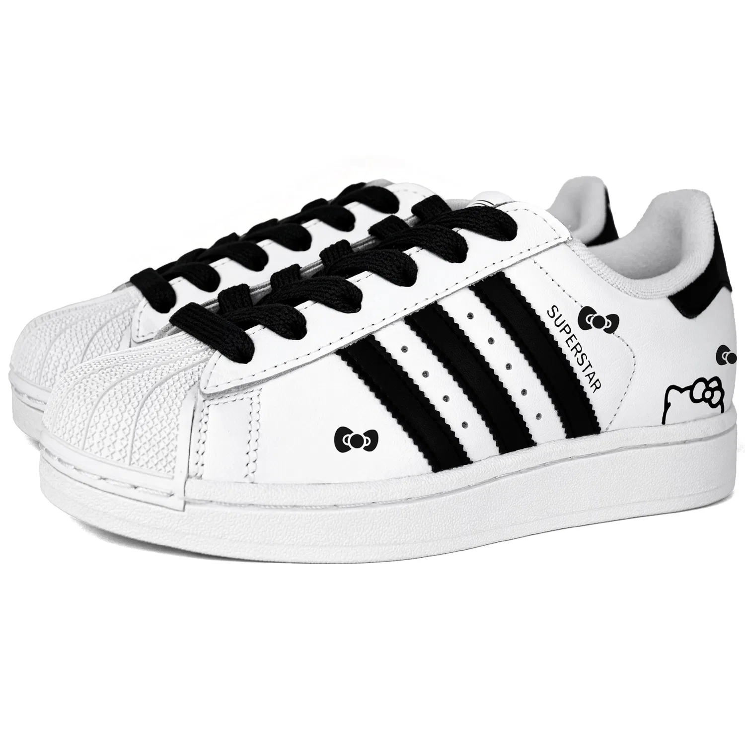Детские кеды для скейтбординга с низким профилем Superstar Adidas Originals, Black White — фото 4