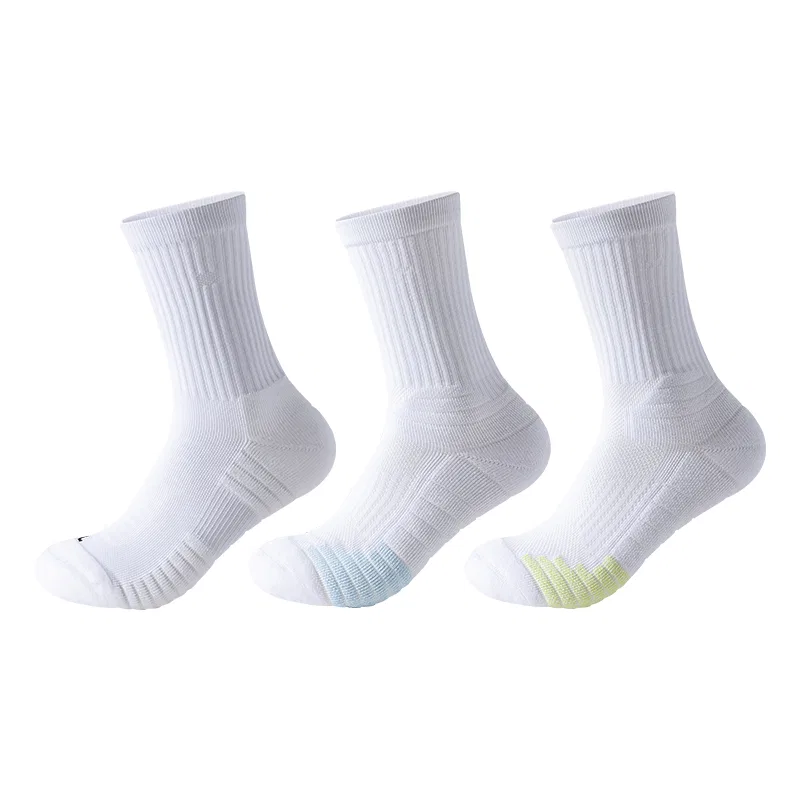 Детские носки с длинным голенищем, комплект из 3 пар, White White Green White Blue, MIIOW