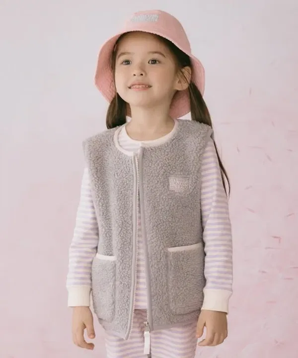Жилет флисовый с логотипом, Enfant classic logo, Marithé, серый