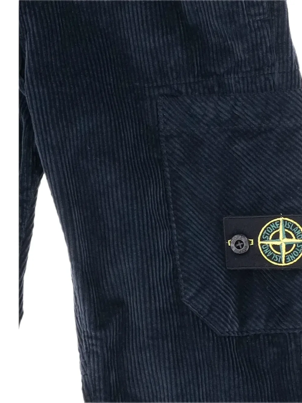 Вельветовые брюки-карго Stone Island Junior, синий — фото 3