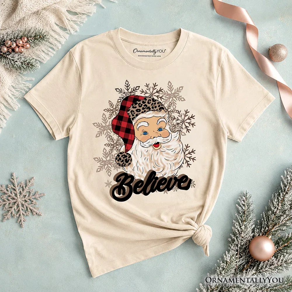 Детская футболка с принтом Santa Retro Holiday Graphic Tee OrnamentallyYou, Sand