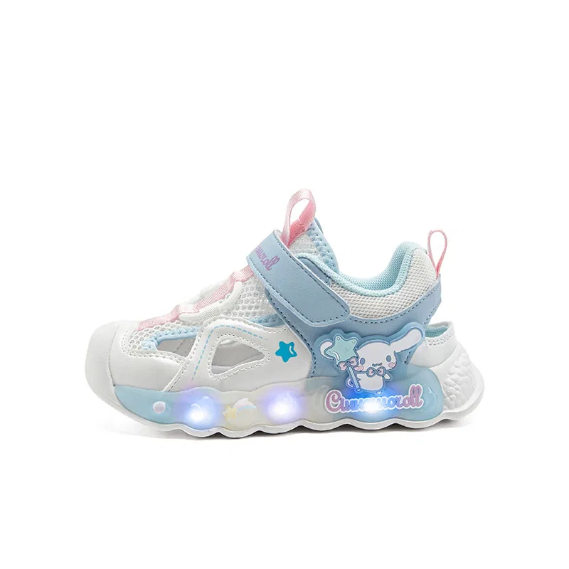 Детские сандалии Hello Kitty, антиударные, дышащие, легкие, низкий верх, White Blue-Cinnamoroll, Sanrio
