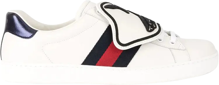 

Кроссовки Gucci Ace Sneaker Shark Removeable Patches, белый