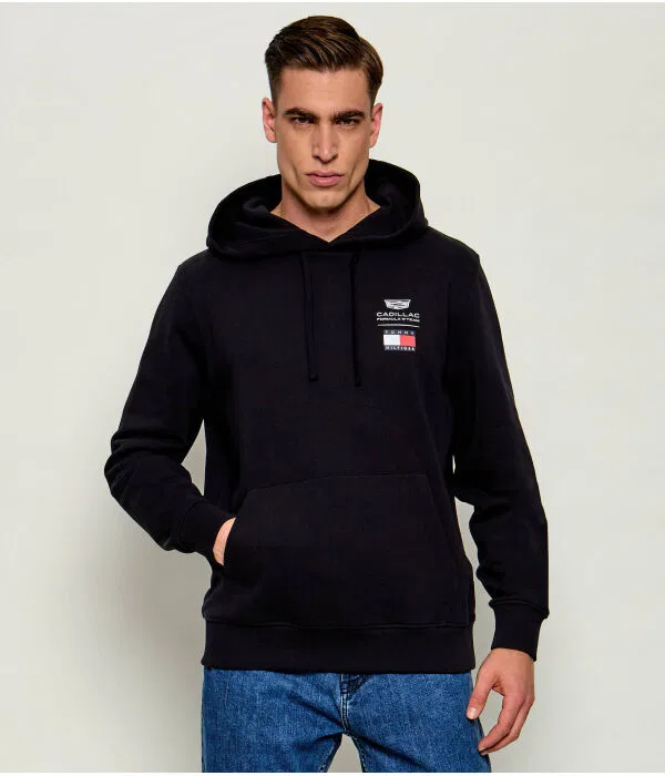 Мужской пуловер с капюшоном Tommy Hilfiger, черный