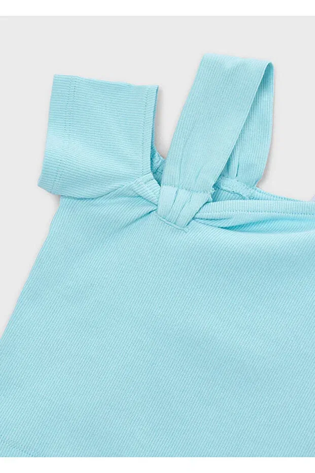 Детская футболка для девочек с коротким рукавом Mayoral, Light Blue — фото 3