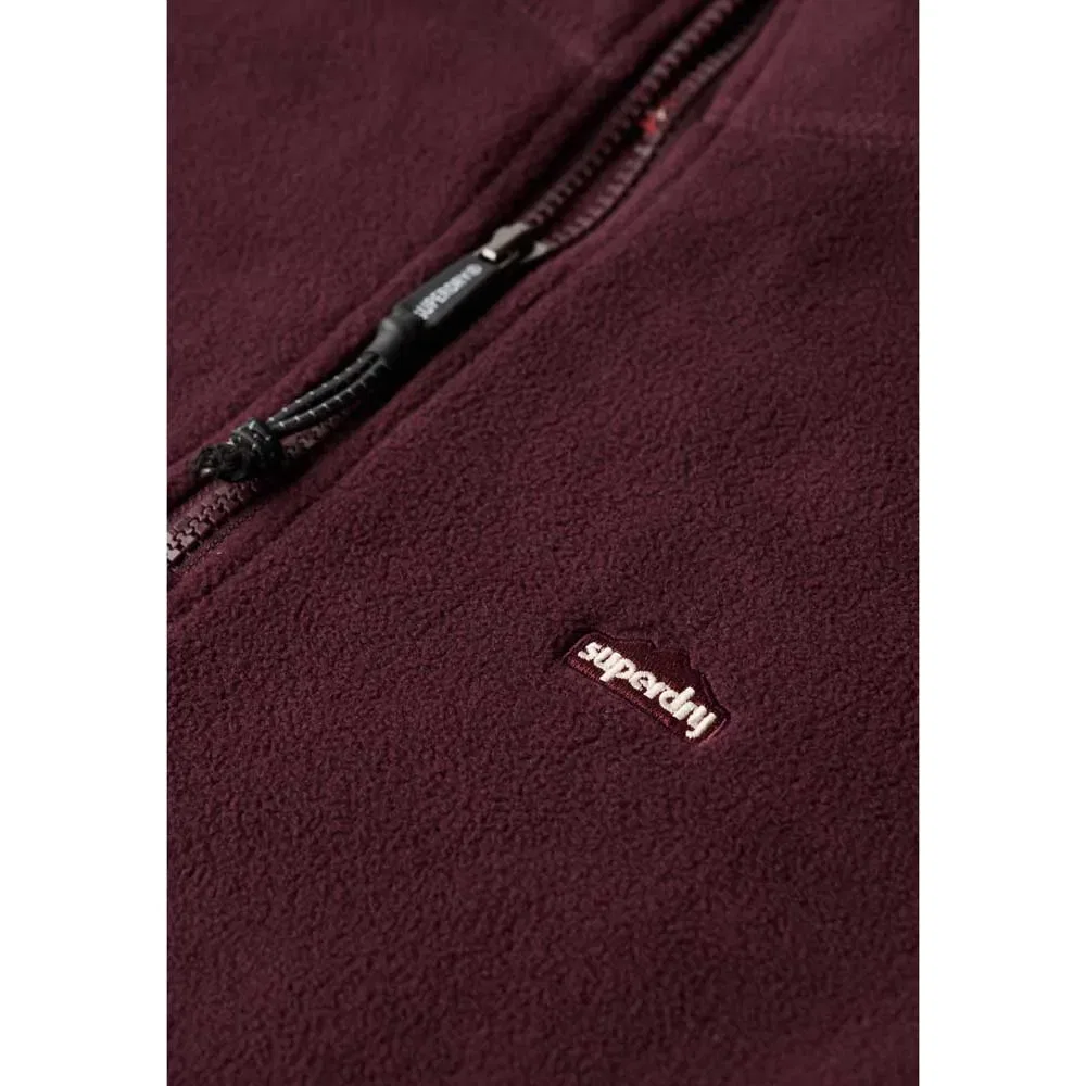 Худи Superdry Polar Fleece half zip, фиолетовый — фото 4