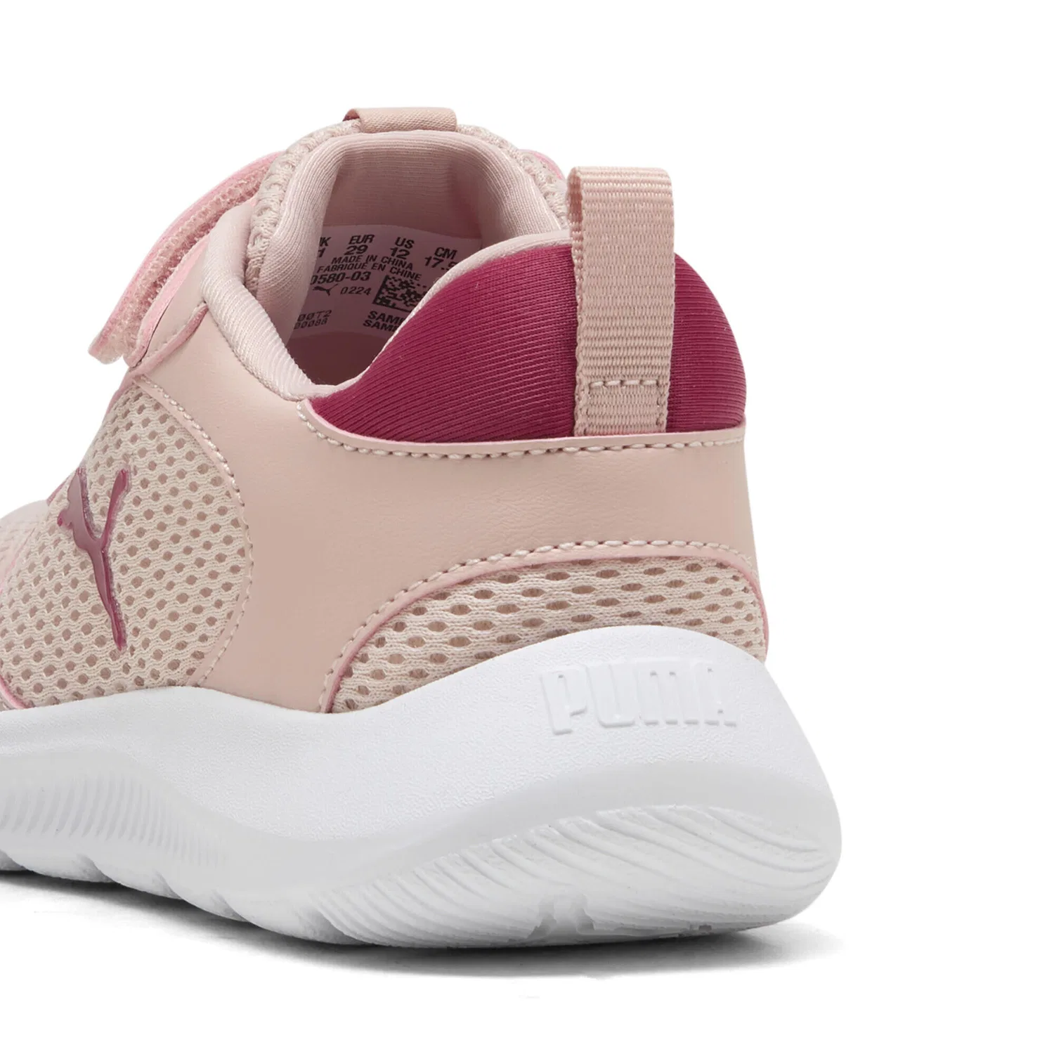 Детские кроссовки с комбинированной застежкой Fun Racer 2 Puma, Rosa Rot — фото 2