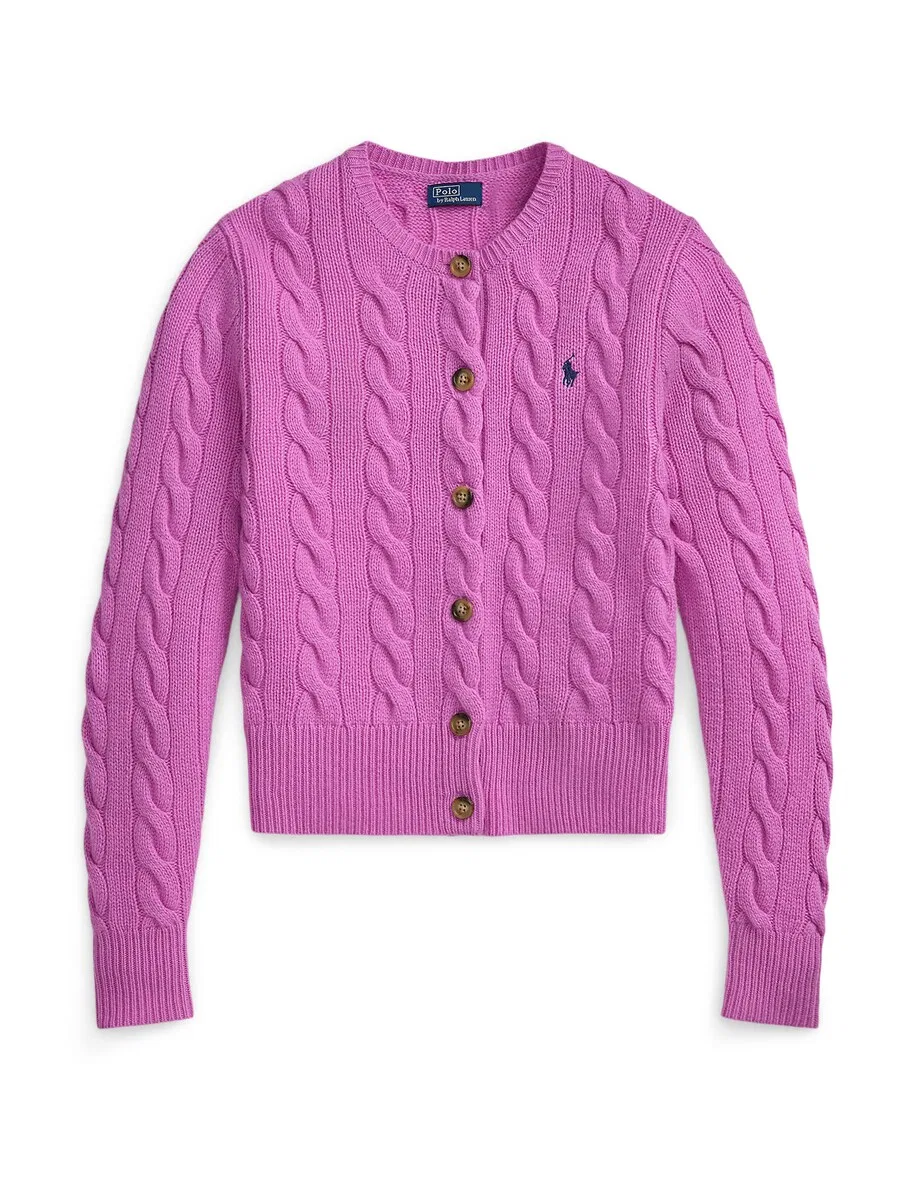 Вязаный кардиган Polo Ralph Lauren розового цвета