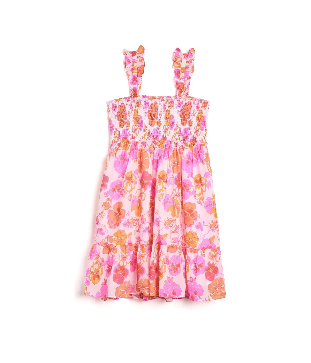 Мини-платье Hadly (для малышей/детей постарше) Lilly Pulitzer Kids, Resort White Pansy Fansy — фото 2
