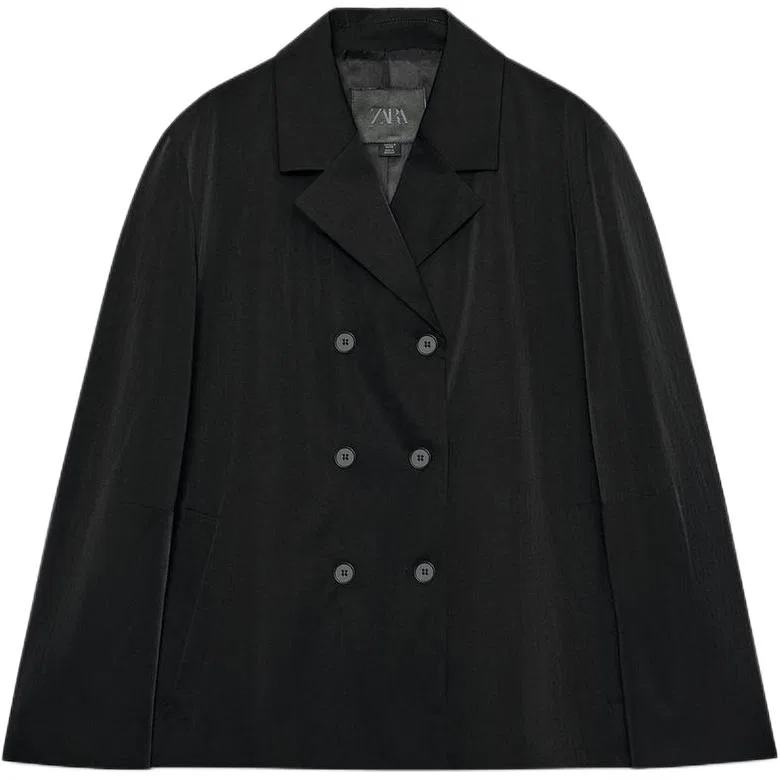 ZARA Женский деловой костюм с лацканами ZW Business Suits, Черный