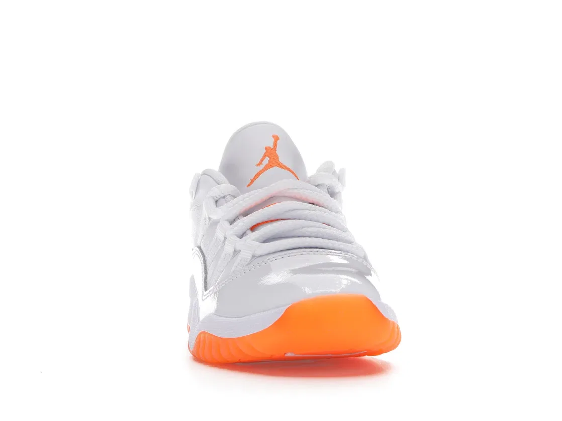 Детские кроссовки с кожаным верхом Jordan 11 Retro Low Citrus 2021 PS, White/Bright Citrus — фото 2