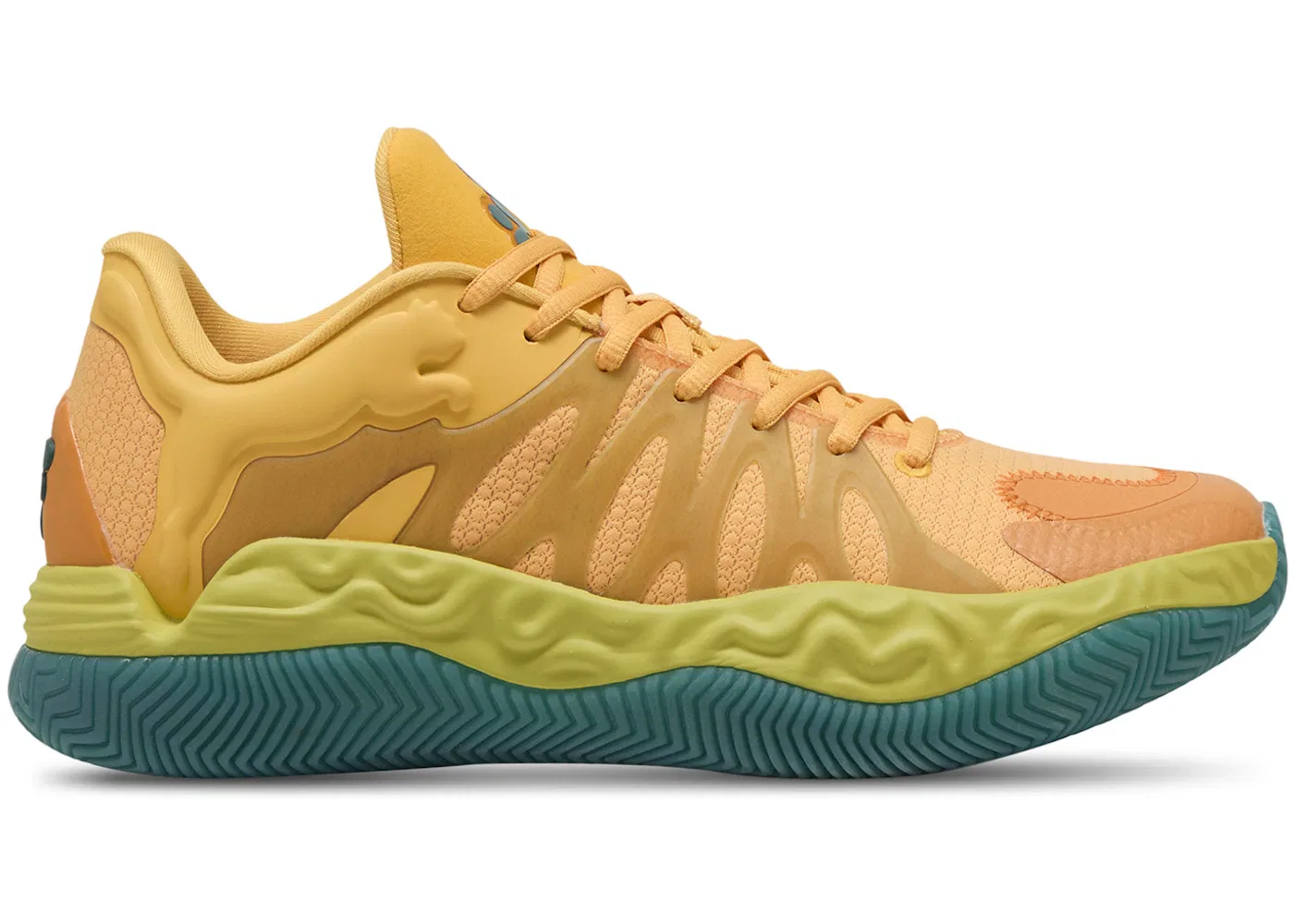 Детские кроссовки для мальчиков с дизайном Puma Tyrese Haliburton Hali 1 Puma, Ultra Blue/Fluro Green Pes/Yellow