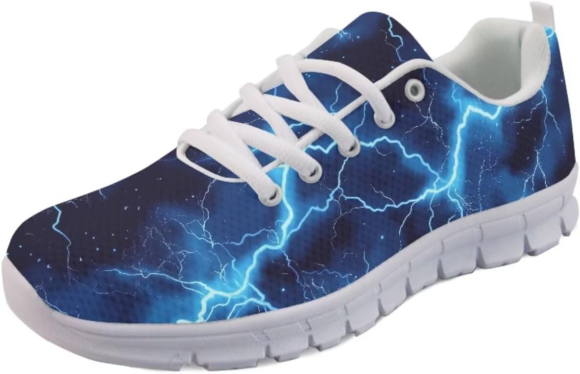 

Мужские кроссовки Forchrinse для бега, прогулочные, на шнуровке, повседневные, с нескользящей сетчатой подошвой для мужчин и женщин, Lightning