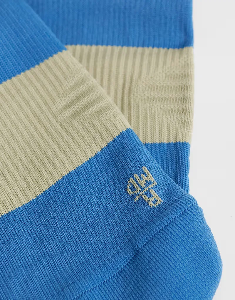 Беговые носки Adidas с декоративным элементом на пятке, синие — фото 3