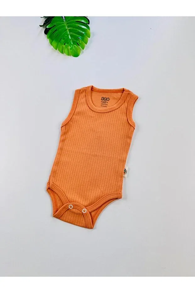 Детское боди-слип для новорожденных без рукавов Efu Baby, Orange — фото 4