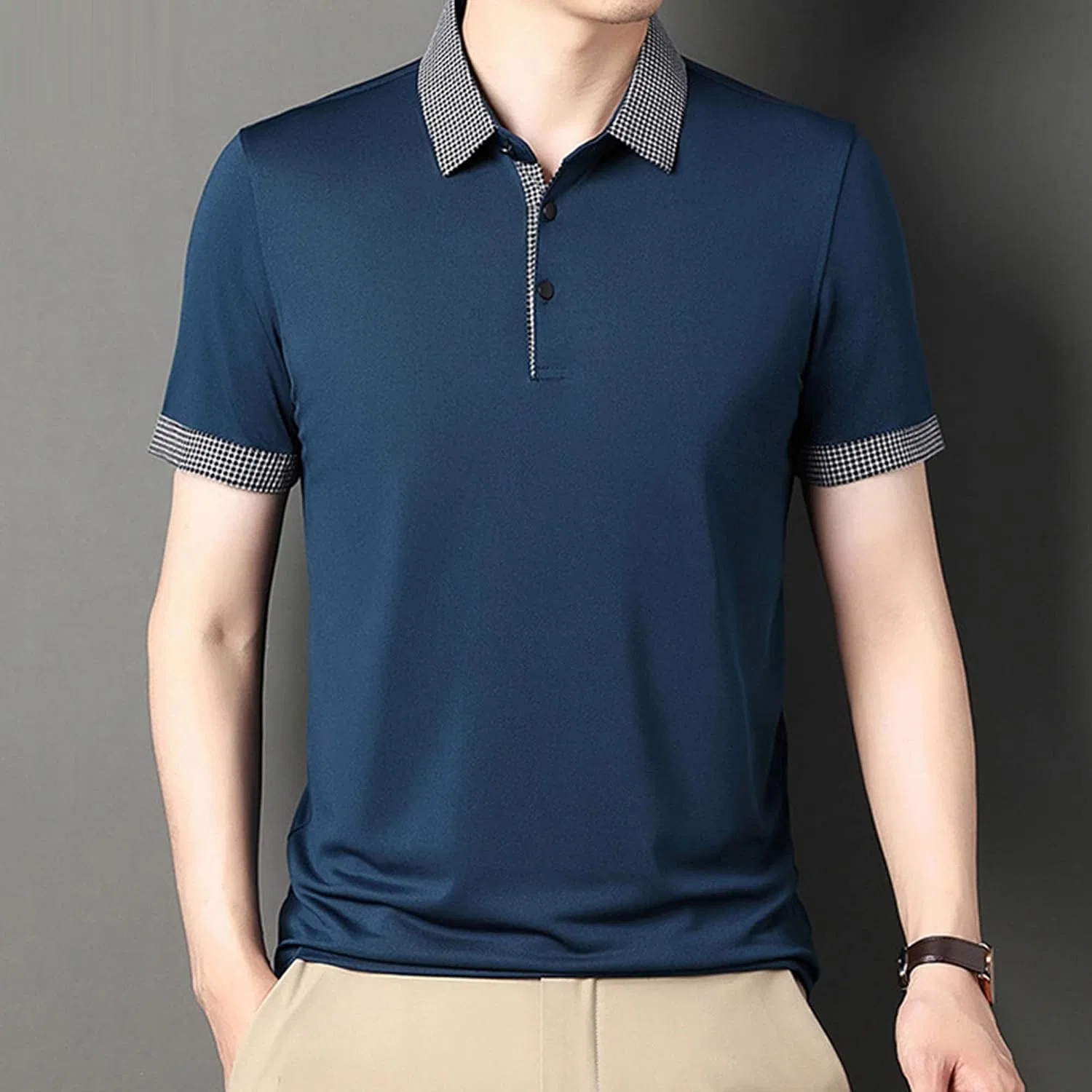 Мужская футболка с воротником Regular Fit Golf, Blue — фото 2