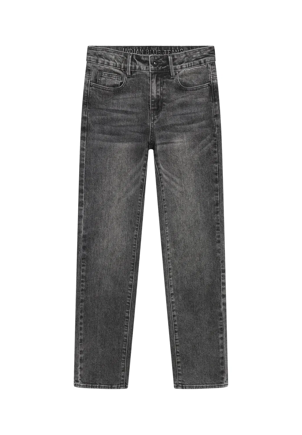 Широкие прямые джинсы серого цвета - джинсы свободного кроя Indian Blue Jeans, Dark Grey Denim