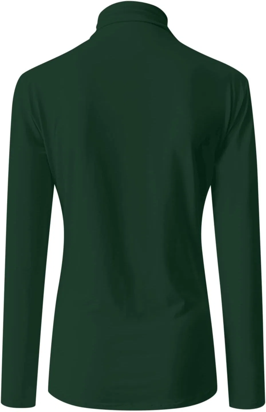 Женская водолазка с длинным рукавом, Mock Turtleneck, зелёный — фото 4