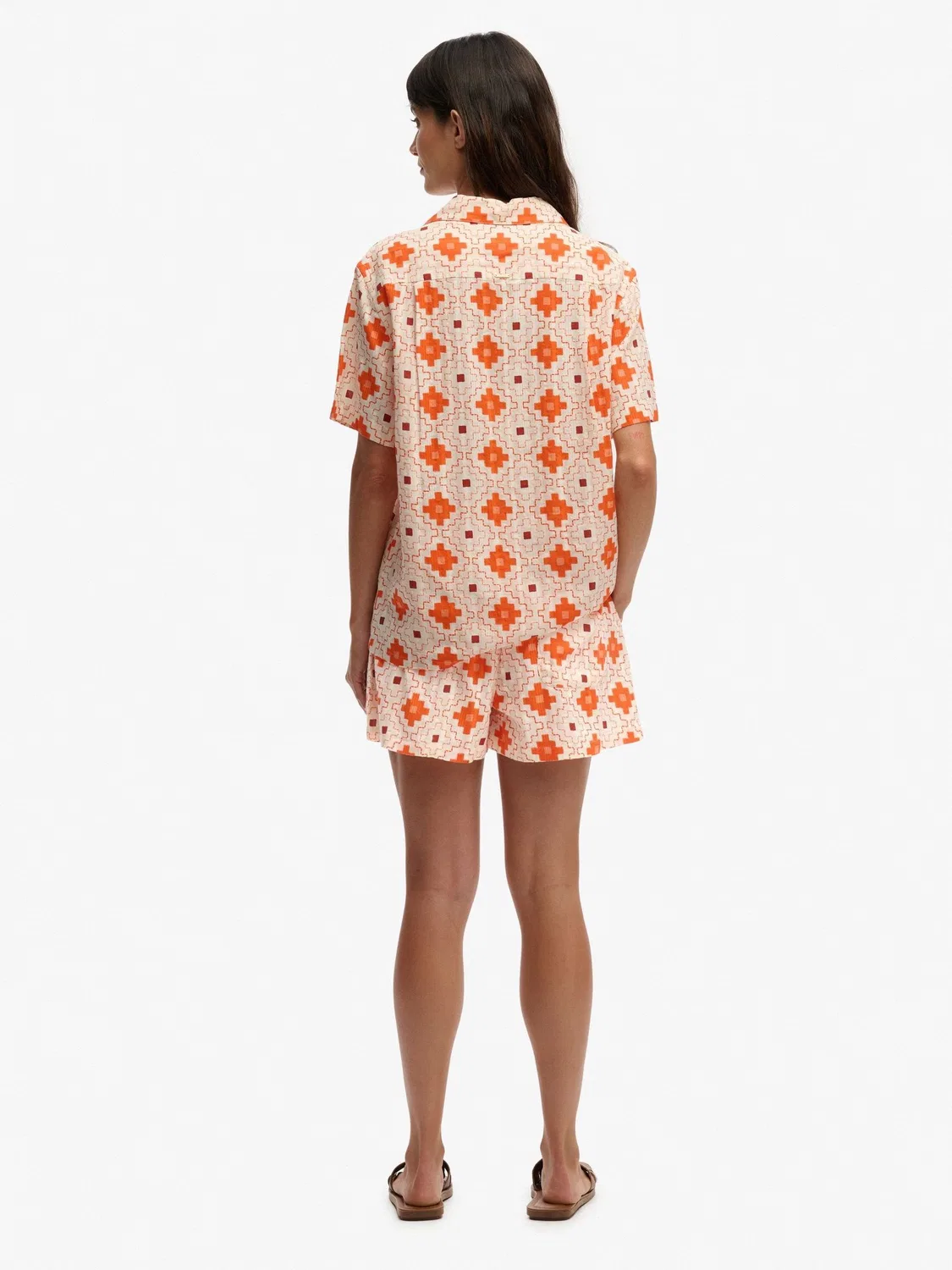 Шорты пляжные хлопковые Superdry Orange, оранжевый — фото 3