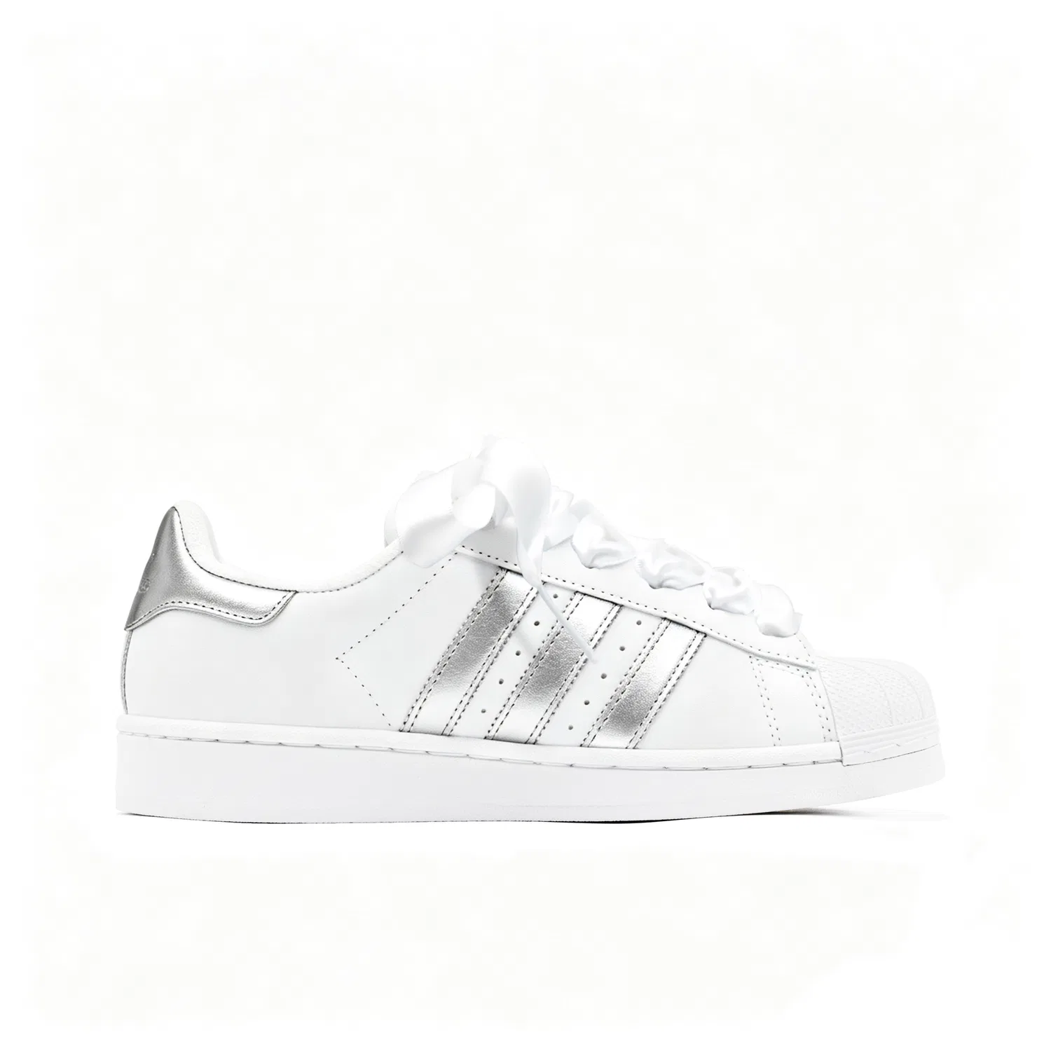 Детские кроссовки для скейтбординга Superstar 2, Adidas Originals, Silver White — фото 3