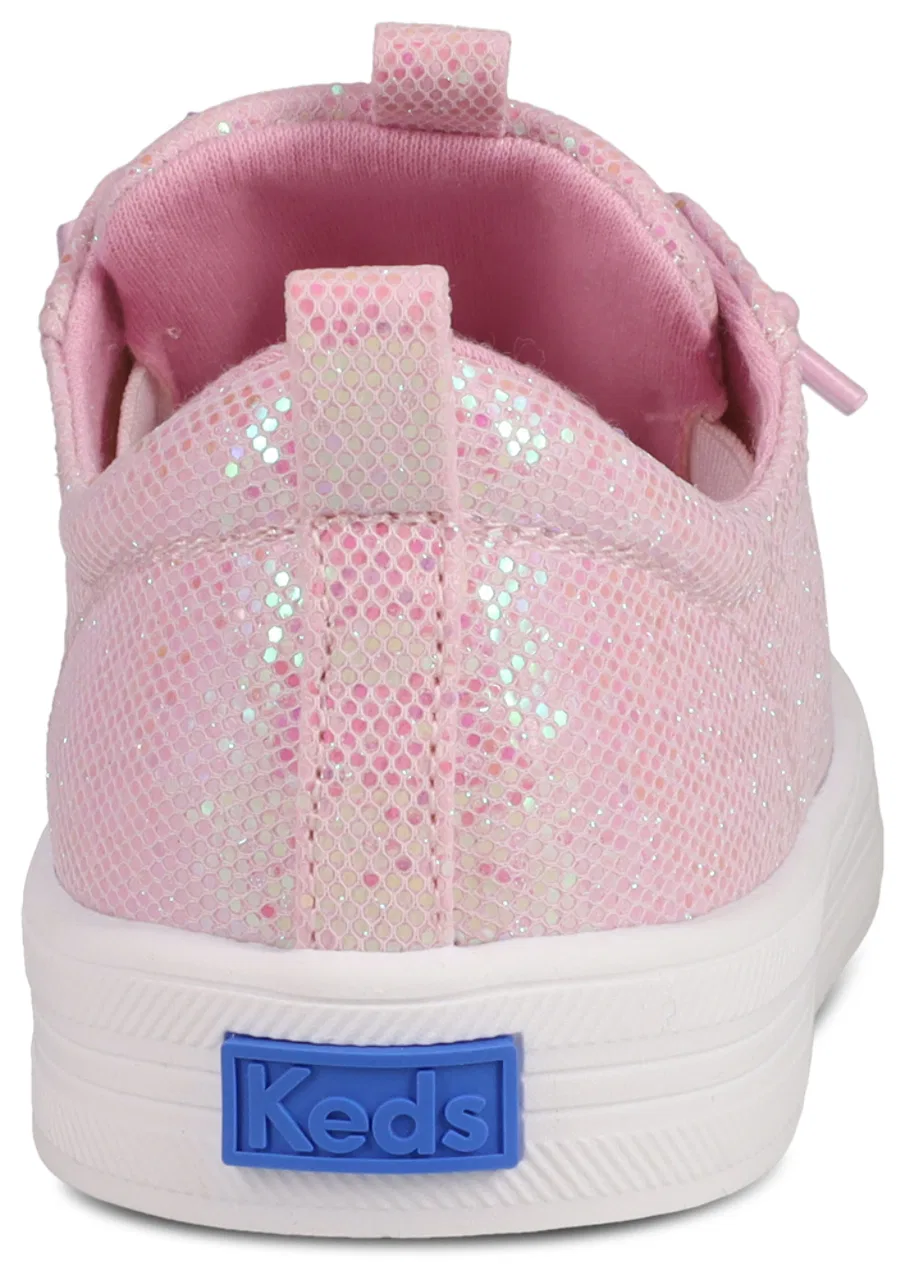 Детские кеды для девочек на скользящей застежке Kara Keds, Pink Glitter — фото 3