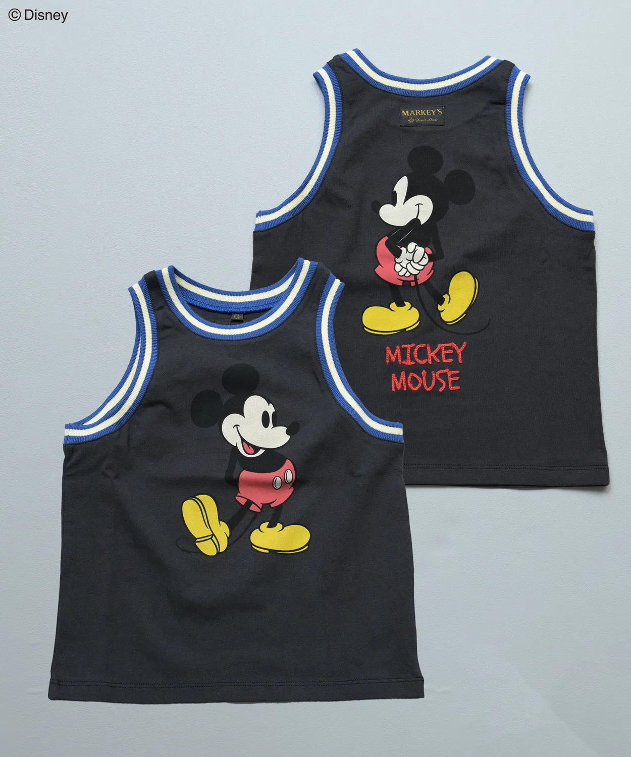 Детский топ-майка без рукавов с принтом Mickey Mouse Line Rib Disney, Black — фото 3