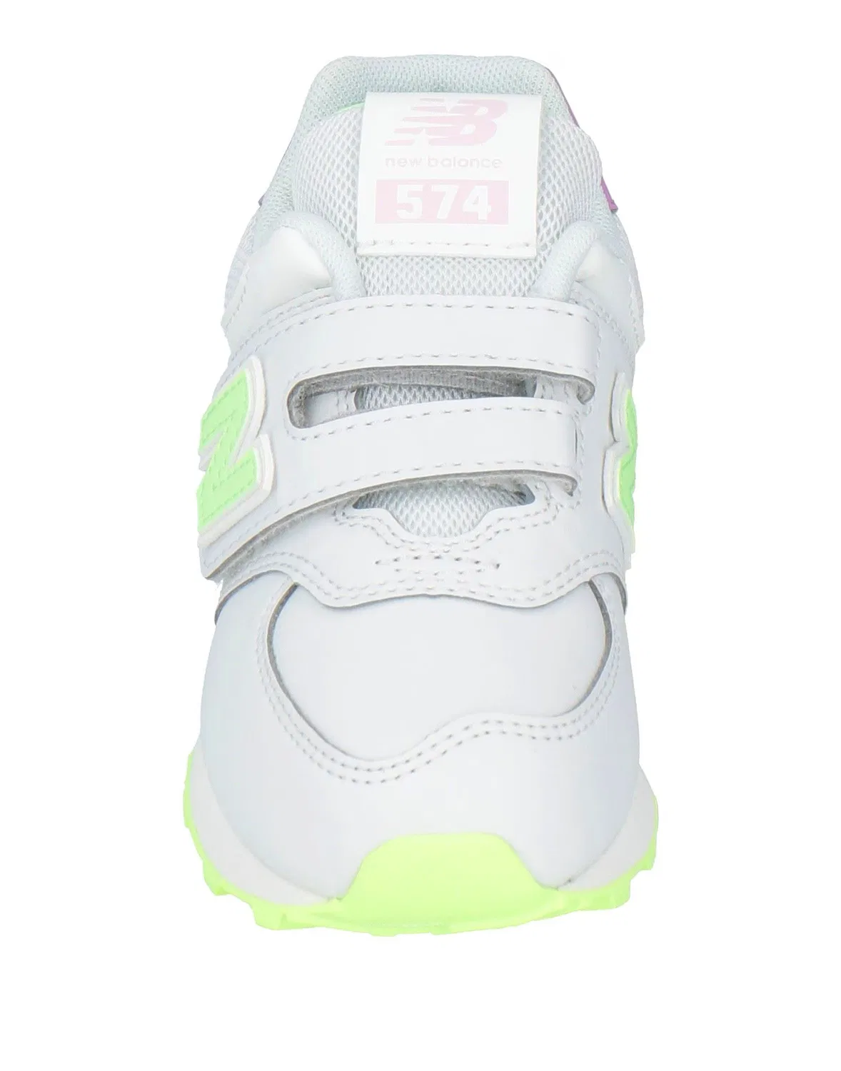 Детские кроссовки для девочек на липучках 574 New Balance, кремовый — фото 4