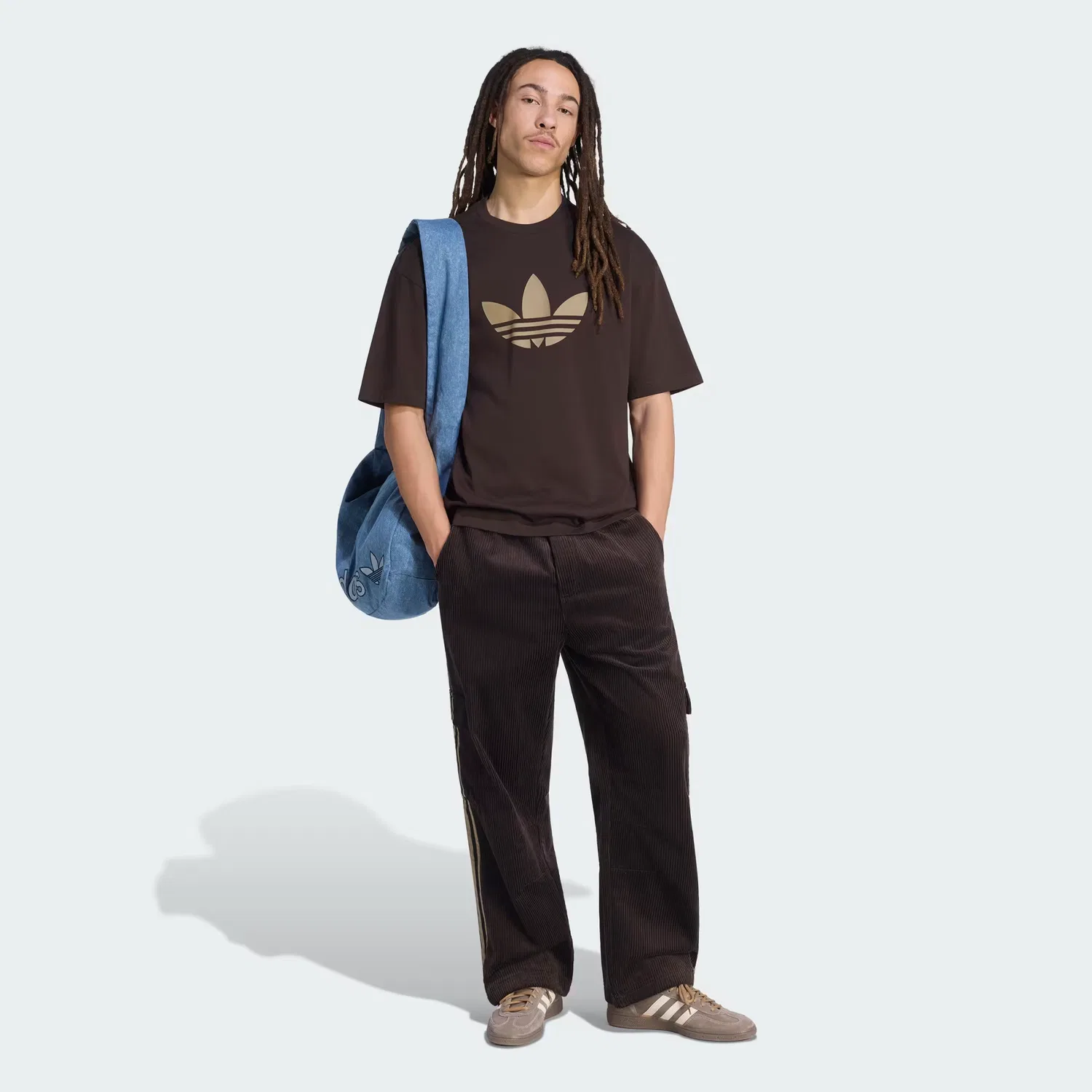 Мужские брюки карго из вельвета Adicolor Cord Cargo Pants Adidas Originals, Aurora Coffee — фото 4
