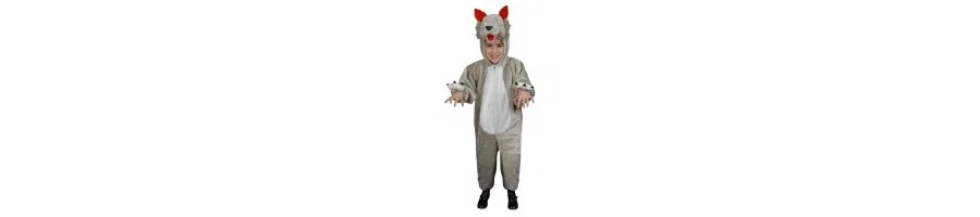 Серый плюшевый комбинезон-костюм волка с хвостом и лапами Dress Up America, Grey — фото 2